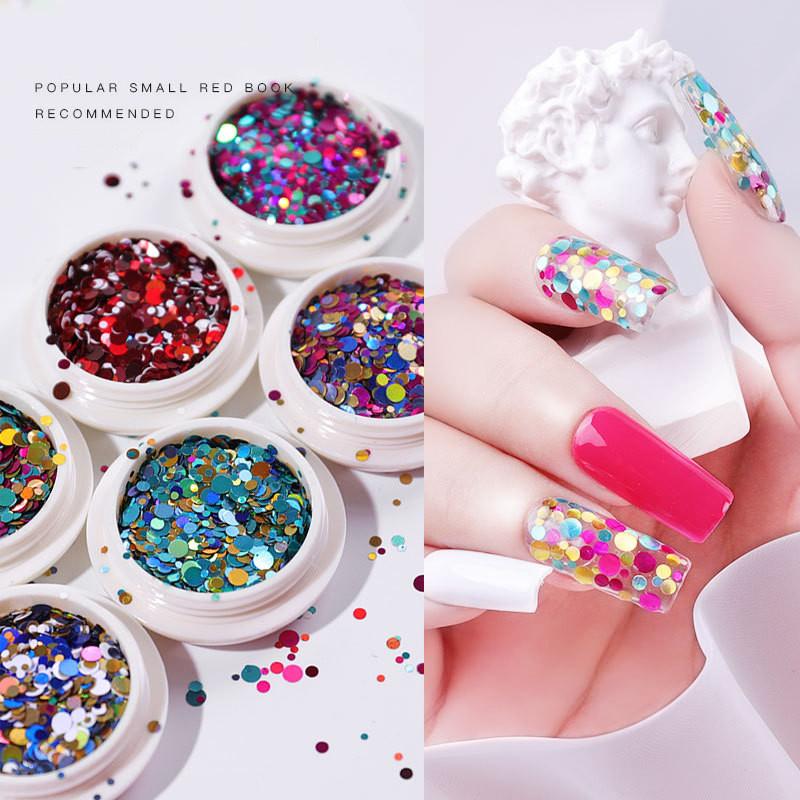 6 grid/bag Glitter Powder Nail Sticker Mixed Colorful Nail Sequins Flakes 3D DIY Sliders Dust For Art Decorations
6 grid/bag Glitter Powder Nail Sticker Mixed Colorful Nail Sequins Flakes 3D DIY Sliders Dust For Art Decorations