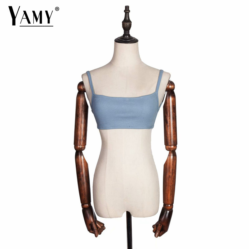 

Sexy crop top women vintage sleeveless cami cropped underwear women halter sleeveless punk bustier crop tops streetwear Summer Y200701, Blue