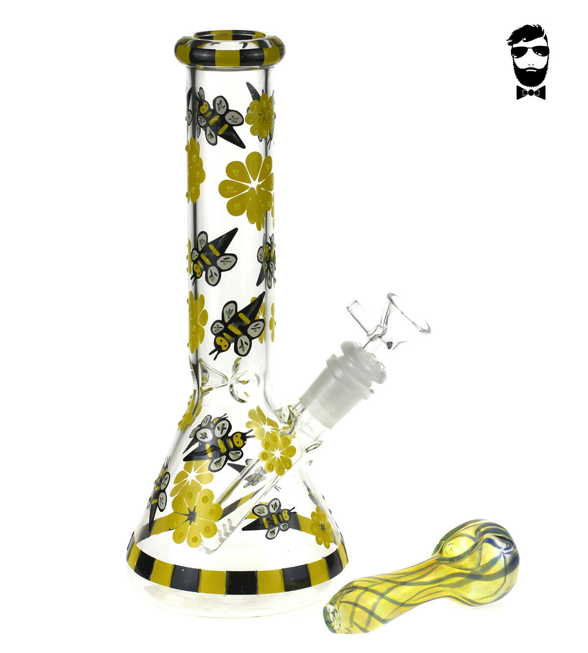 10" Glow In The Dark Bee Glass Bong Water Pipe Hookah Shisha + 3.7" Glass Smoking Pipe Tobacco Pipe Handmade
10" Glow In The Dark Bee Glass Bong Water Pipe Hookah Shisha + 3.7" Glass Smoking Pipe Tobacco Pipe Handmade
