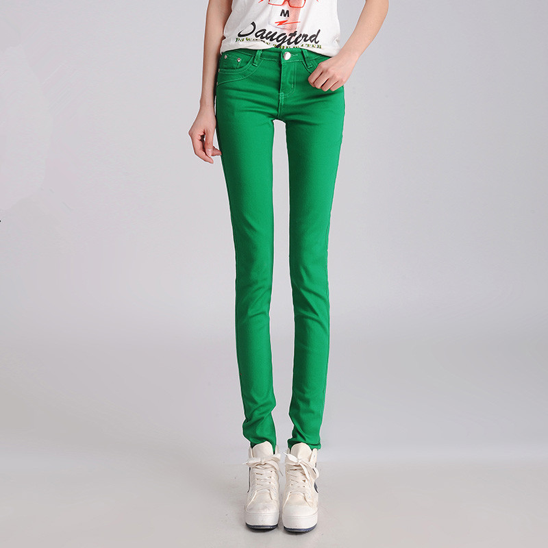 FSDKFAA Korean Style Plus Size Summer Pants Women Skinny Candy Colors Pencil Pants Casual Slim Trousers Stretch Black Leggings 201111