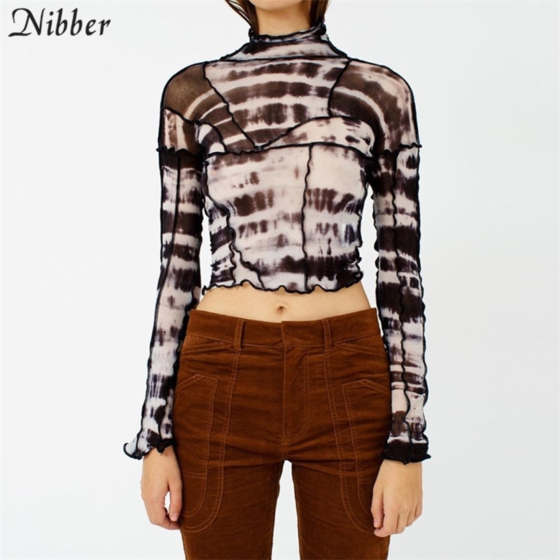 NIBBER spring summer black mesh patchwork crop tops women long sleeves sexy backless T-shirt fashion vintage stretch tees Y200422, White
NIBBER spring summer black mesh patchwork crop tops women long sleeves sexy backless T-shirt fashion vintage stretch tees Y200422, White