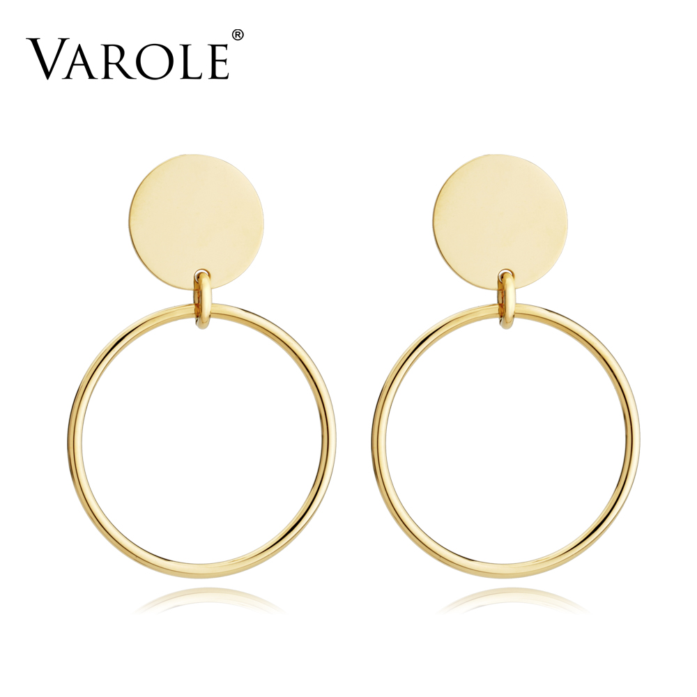 VAROLE Round Wire Earrings Jacket Gold Color Stud Earrings For Women Jewelry Stainless Steel Earrings Oorbellen Brincos Grandes
VAROLE Round Wire Earrings Jacket Gold Color Stud Earrings For Women Jewelry Stainless Steel Earrings Oorbellen Brincos Grandes