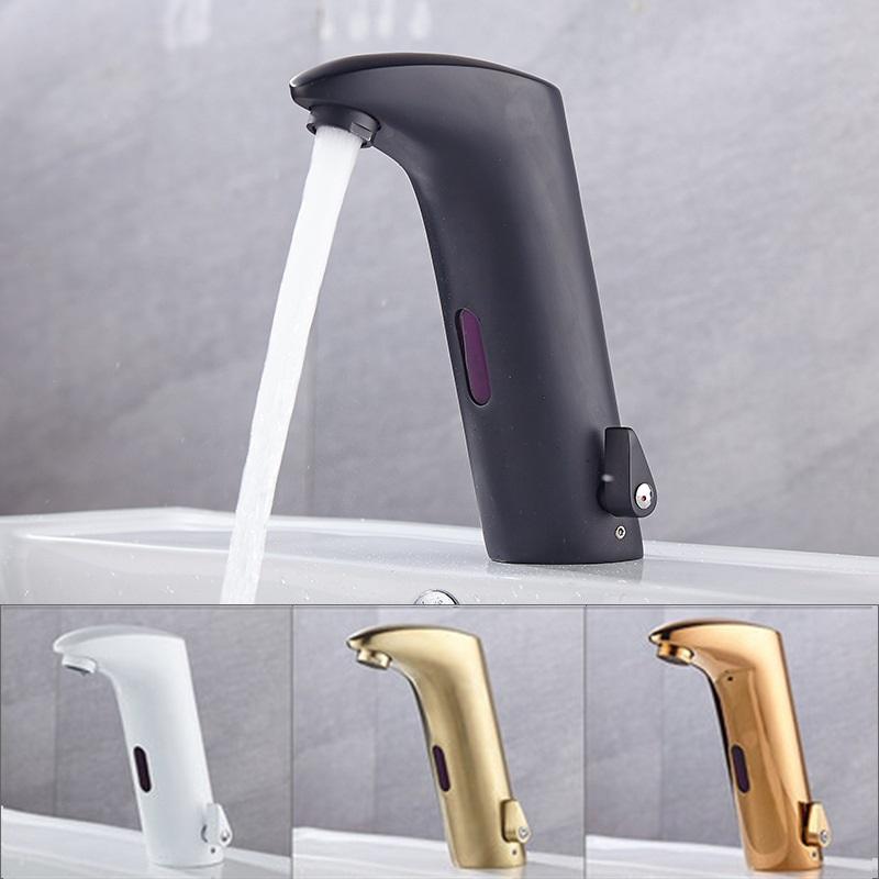 Bathroom Sink Faucets Brass Deck Mounted Automatic Sensor Faucet Rose Gold Basin Touchless Infrared Brushed Cold Tap
Bathroom Sink Faucets Brass Deck Mounted Automatic Sensor Faucet Rose Gold Basin Touchless Infrared Brushed Cold Tap