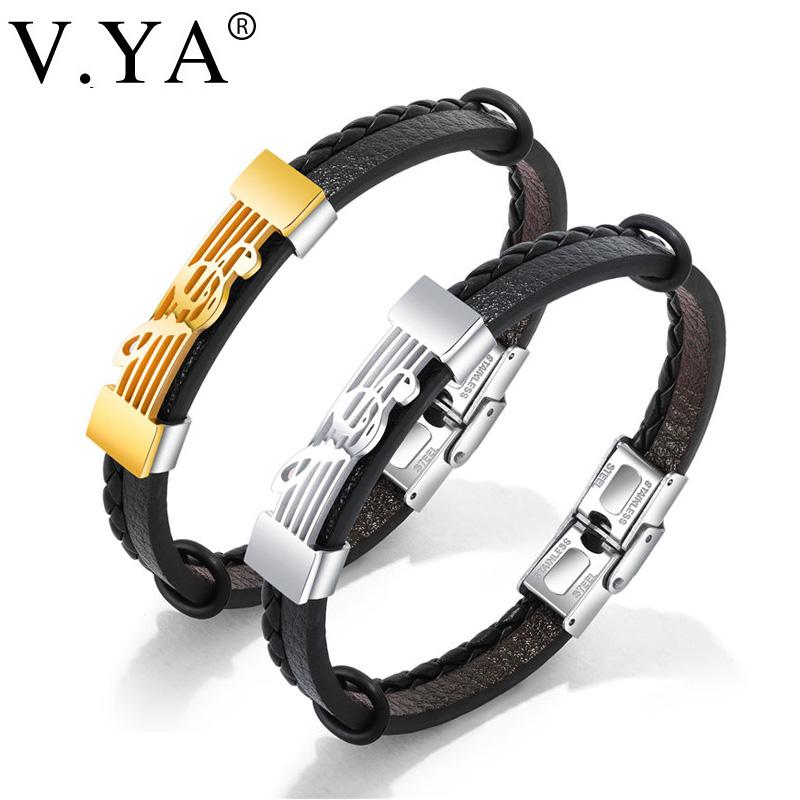 V.YA Punk Mucial Note Stainless Steel Multi Layer Leather Bracelets For Men Fashion Handmade Wrap 21CM Man Jewelries Bracelets
V.YA Punk Mucial Note Stainless Steel Multi Layer Leather Bracelets For Men Fashion Handmade Wrap 21CM Man Jewelries Bracelets