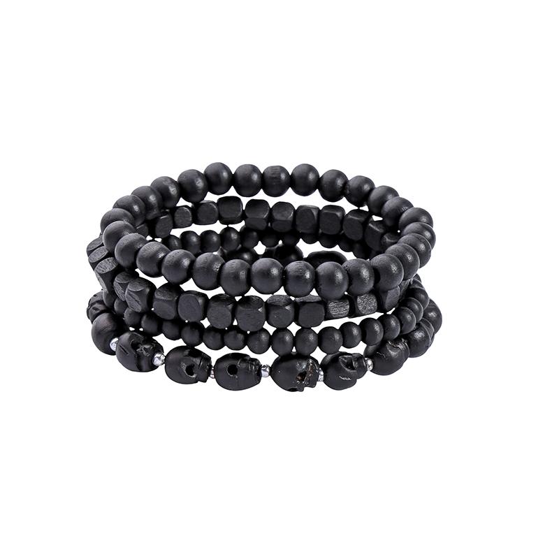 Hot New Fashion Jewelry Punk Black Natural Wood Beads Bracelet For Women Men Wrist Ornament Skull Bracelet & Bangle Accessories
Hot New Fashion Jewelry Punk Black Natural Wood Beads Bracelet For Women Men Wrist Ornament Skull Bracelet & Bangle Accessories
