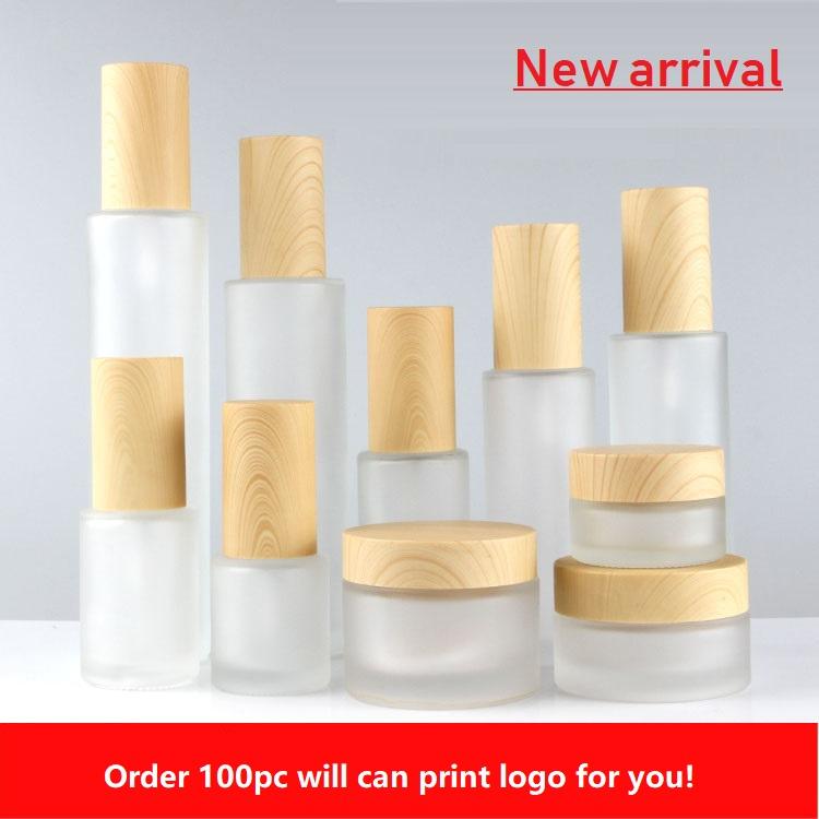 120ml,100ml,80ml,60ml,30ml,20ml Frosted Glass Lotion Pump Bottle,Wood Grain Cap,30g 50g Empty Cream Jar,Cosmetic Packing Bottle
120ml,100ml,80ml,60ml,30ml,20ml Frosted Glass Lotion Pump Bottle,Wood Grain Cap,30g 50g Empty Cream Jar,Cosmetic Packing Bottle