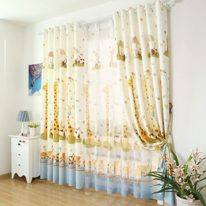 Giraffe Pattern Cartoon Children's Bedroom Curtain Eco-friendly Tulle Drapes Sheer Fabrics Baby Girls Boys Room Window Curtains
Giraffe Pattern Cartoon Children's Bedroom Curtain Eco-friendly Tulle Drapes Sheer Fabrics Baby Girls Boys Room Window Curtains