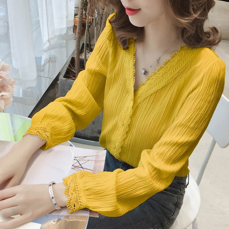 2021 Elegant Chiffon Office Shirts Spring Summer New Fashion Feminine Lace Solid Blouse Plus Size Woman's Shirt 3LBZ, White
2021 Elegant Chiffon Office Shirts Spring Summer New Fashion Feminine Lace Solid Blouse Plus Size Woman's Shirt 3LBZ, White