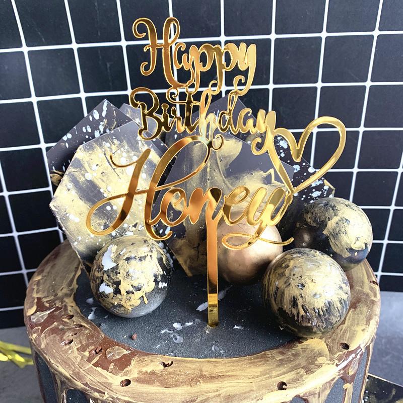 Happy Birthday Honey Letters Cake Topper Valentine's Day Acrylic Cupcake Topper Decoration Wedding Party For Lovers Gifts
Happy Birthday Honey Letters Cake Topper Valentine's Day Acrylic Cupcake Topper Decoration Wedding Party For Lovers Gifts
