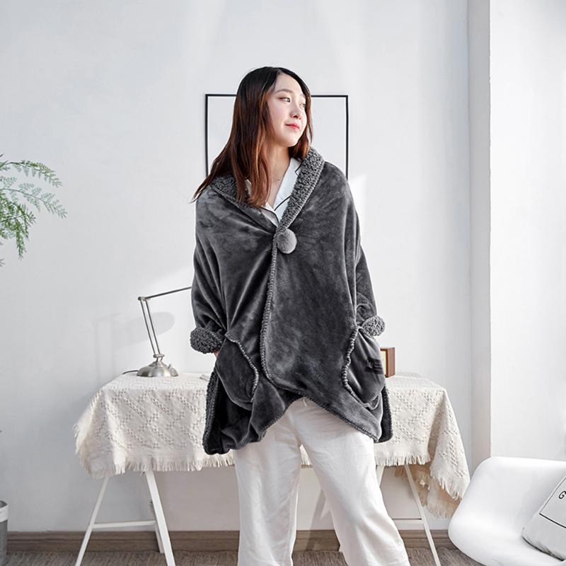 Blanket Home Textile Polyester Fibre Home Thick Wearable Blankets with Pockets Sofa Bed Blanket
Blanket Home Textile Polyester Fibre Home Thick Wearable Blankets with Pockets Sofa Bed Blanket