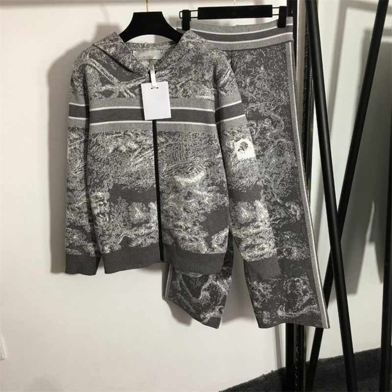 Women's Two Piece Pants Knit Sport Suit Animal Forest Print Long Sleeve Zipper Cardigan Coat Knitted Tracksuits Set Wide-legged Pants, Extra shipping cost
Women's Two Piece Pants Knit Sport Suit Animal Forest Print Long Sleeve Zipper Cardigan Coat Knitted Tracksuits Set Wide-legged Pants, Extra shipping cost