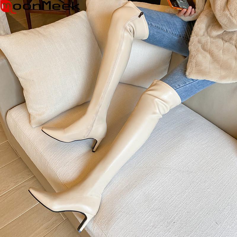 MoonMeek 2021 New hot sale winter women boots thick high heels square toe solid color over the knee boots black rice white1
MoonMeek 2021 New hot sale winter women boots thick high heels square toe solid color over the knee boots black rice white1