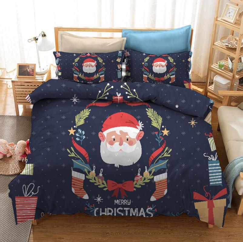 New 3D Print Comforter Bedding Set Merry Christmas Gift Queen Single Size Duvet Cover Set Pillowcase Home Textile Luxury, Blue
New 3D Print Comforter Bedding Set Merry Christmas Gift Queen Single Size Duvet Cover Set Pillowcase Home Textile Luxury, Blue