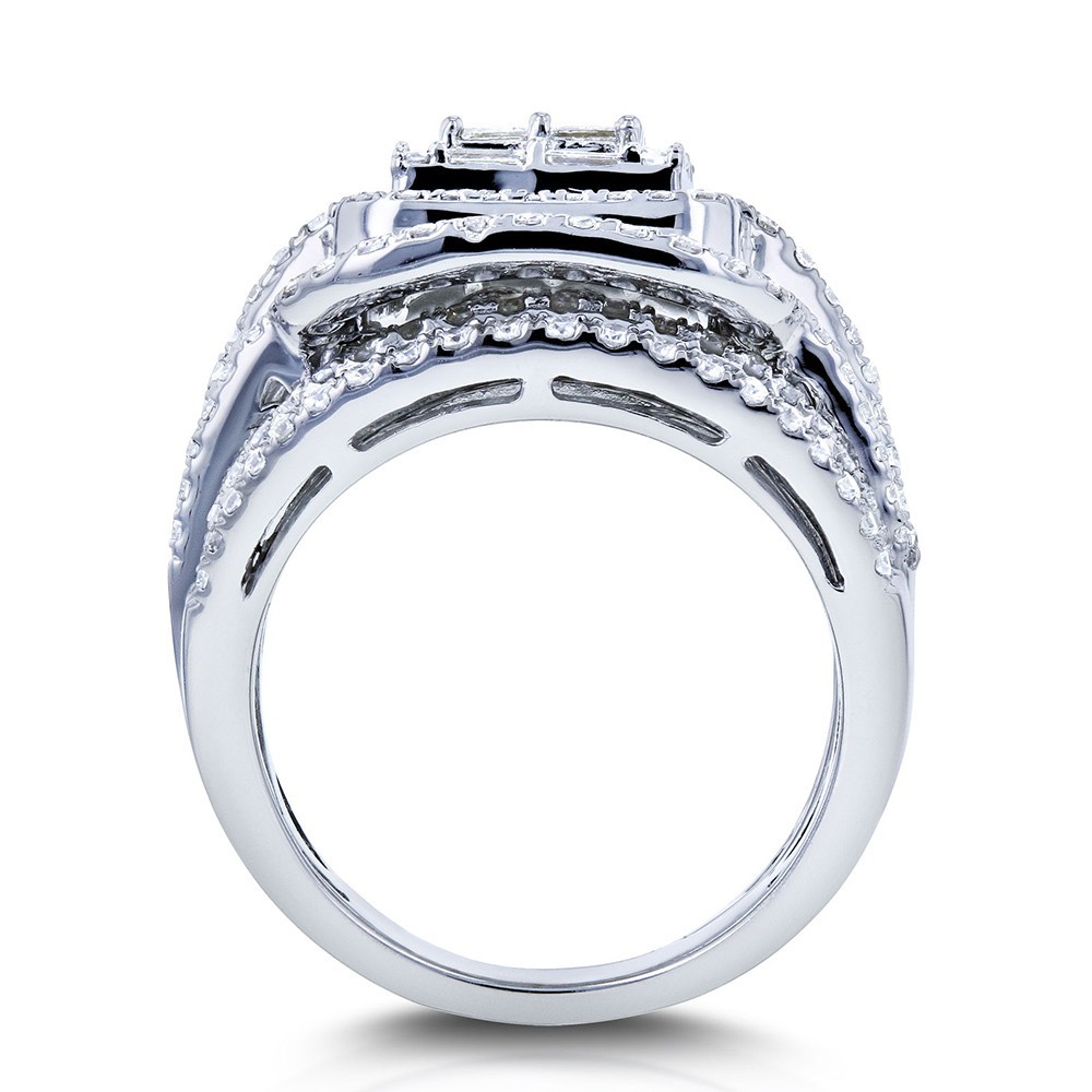 2022 Choucong Brand Wedding Rings Sparkling Luxury Jewelry 925 Silver Fill Crystal Party Princess Cut White Stone Women Eternity Bridal Ring Set For L