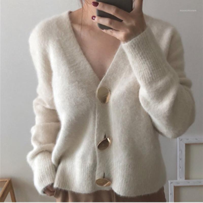 2020 Spring and Autumn New Korean Cardigan velvet sweater jacket Women V-neck Sweater Knit Cardigan Button Leisure Jacket Female1, White
2020 Spring and Autumn New Korean Cardigan velvet sweater jacket Women V-neck Sweater Knit Cardigan Button Leisure Jacket Female1, White
