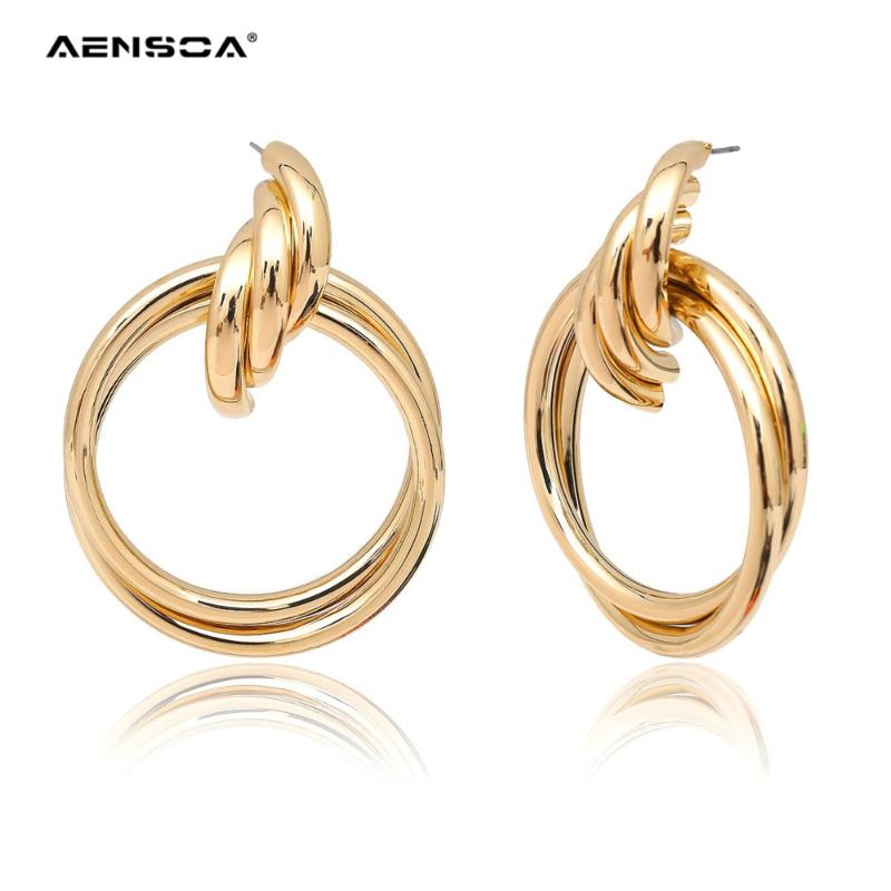 AENSOA New Simple Personality Gold Color Round Alloy Earrings For Women Geometric Statement Earrings Party Jewelry Wholesale
AENSOA New Simple Personality Gold Color Round Alloy Earrings For Women Geometric Statement Earrings Party Jewelry Wholesale