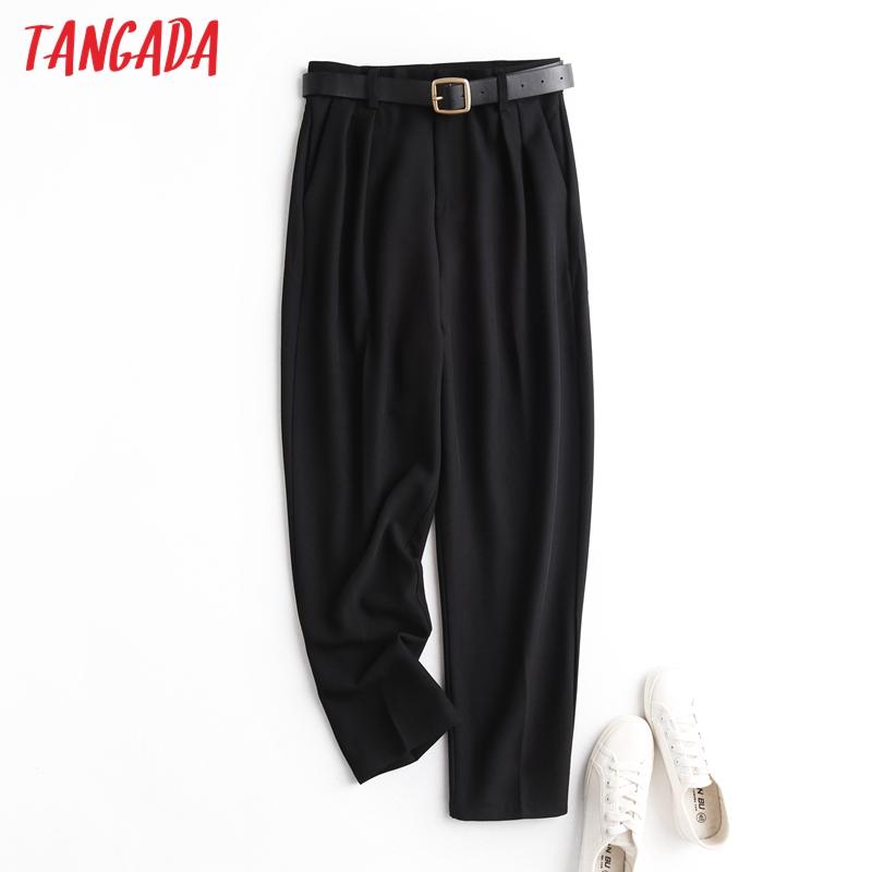 Tangada Fashion Women Black Suit Pants Trousers With Slash Pockets Buttons Office Lady Pants Pantalon 6D92
Tangada Fashion Women Black Suit Pants Trousers With Slash Pockets Buttons Office Lady Pants Pantalon 6D92
