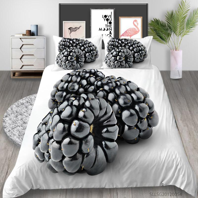 Home Textile Mulberry Print King Size Duvet Cover Set Super Soft Fresh Fruit Print Home Decoration 2/3 Pcs for All Seasons, Style 1
Home Textile Mulberry Print King Size Duvet Cover Set Super Soft Fresh Fruit Print Home Decoration 2/3 Pcs for All Seasons, Style 1
