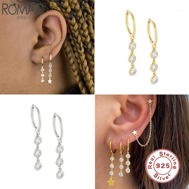 Romad 100% 925 Sterling Silver Long Dangle Earrings Three Zircon Hanging Earrings For Women Fine Jewelry pendientes W51
Romad 100% 925 Sterling Silver Long Dangle Earrings Three Zircon Hanging Earrings For Women Fine Jewelry pendientes W51