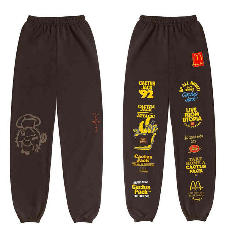 Travis Scott McDonald's cactus Jack three party joint printed legged casual sports pants, Black
Travis Scott McDonald's cactus Jack three party joint printed legged casual sports pants, Black