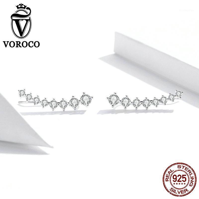 VOROCO Fashion 925 Sterling Silver Stud Earrings Shiny Light Crystal Earrings for women New jewelry Girl 2020 BKE9201
VOROCO Fashion 925 Sterling Silver Stud Earrings Shiny Light Crystal Earrings for women New jewelry Girl 2020 BKE9201