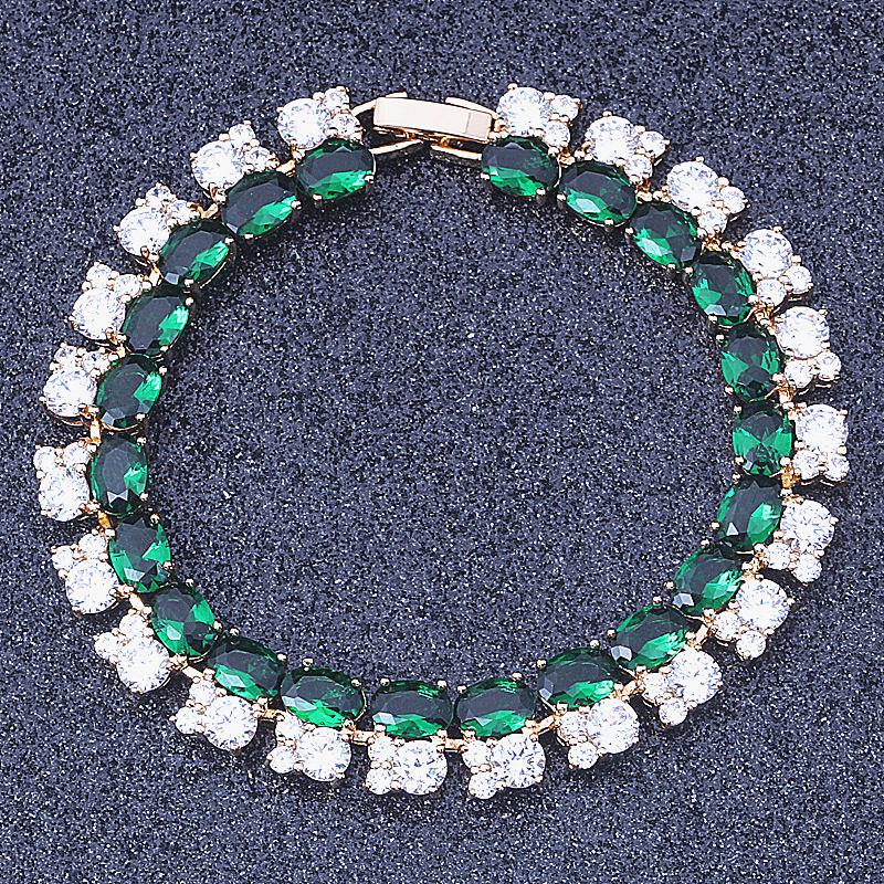 New Arrival !Top Quality Luxury Green & White Zircon Crystal Gold Colour Fashion jewelry Bracelets S090A
New Arrival !Top Quality Luxury Green & White Zircon Crystal Gold Colour Fashion jewelry Bracelets S090A