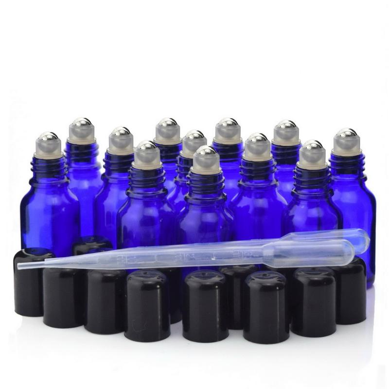 12pcs 15ml Roll On Bottles For Essential Oils Empty Blue Glass Perfume Roller Bottle With Stainless Steel Ball For Lip Gloss
12pcs 15ml Roll On Bottles For Essential Oils Empty Blue Glass Perfume Roller Bottle With Stainless Steel Ball For Lip Gloss