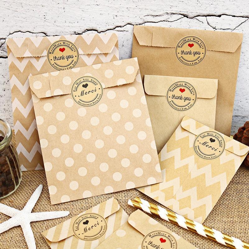 24 Sets Wavy Dots Gift Bags Kraft Paper Bags DIY Baking Packaging Candy Cake with Sticker1
24 Sets Wavy Dots Gift Bags Kraft Paper Bags DIY Baking Packaging Candy Cake with Sticker1