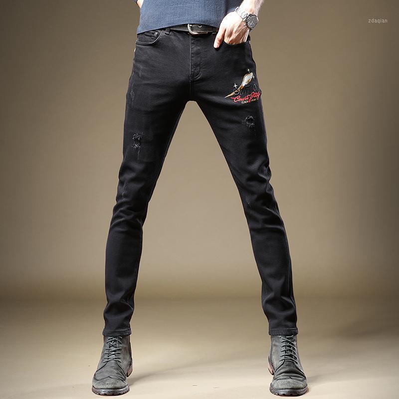 Black Jeans Men Fashion Embroidery Slim Fit Pencil Pants Casual Distressed Denim Trousers1
Black Jeans Men Fashion Embroidery Slim Fit Pencil Pants Casual Distressed Denim Trousers1