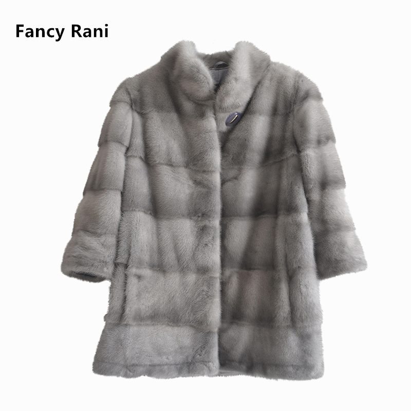 Real Natural Mink Fur Coat Women Winter Long Mink Fur Coat Fur Jacket Detachable Sleeve Adjustable Clothes Length Customized 201103