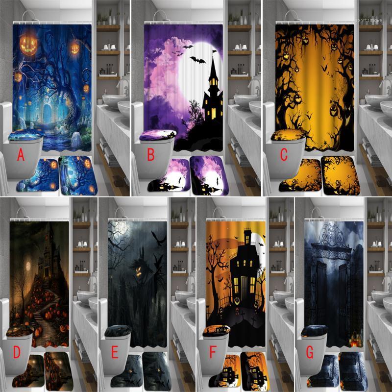 Halloween Bathroom Set Pumpkin Castle Waterproof Polyester Fabric Shower Curtain Toilet Cover Mat Non Slip Rug Home Decor1
Halloween Bathroom Set Pumpkin Castle Waterproof Polyester Fabric Shower Curtain Toilet Cover Mat Non Slip Rug Home Decor1
