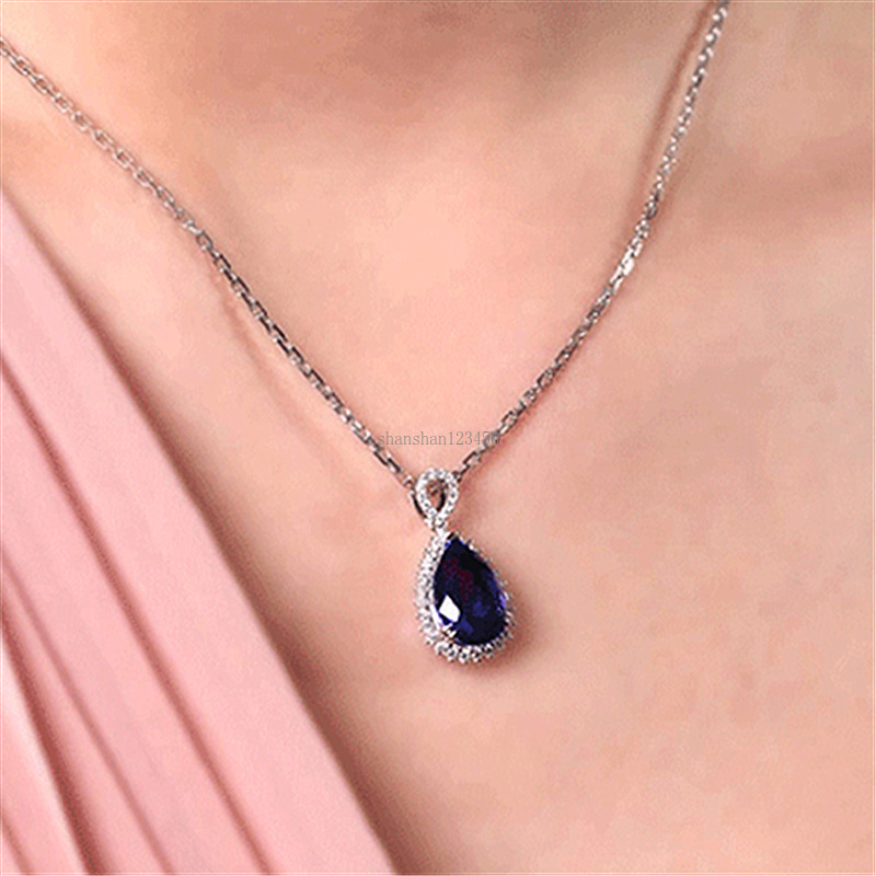 Women Diamond water drop Necklace Rose gold chains women crystal necklaces fashion jewelry gift will and sandy new, Silver
Women Diamond water drop Necklace Rose gold chains women crystal necklaces fashion jewelry gift will and sandy new, Silver