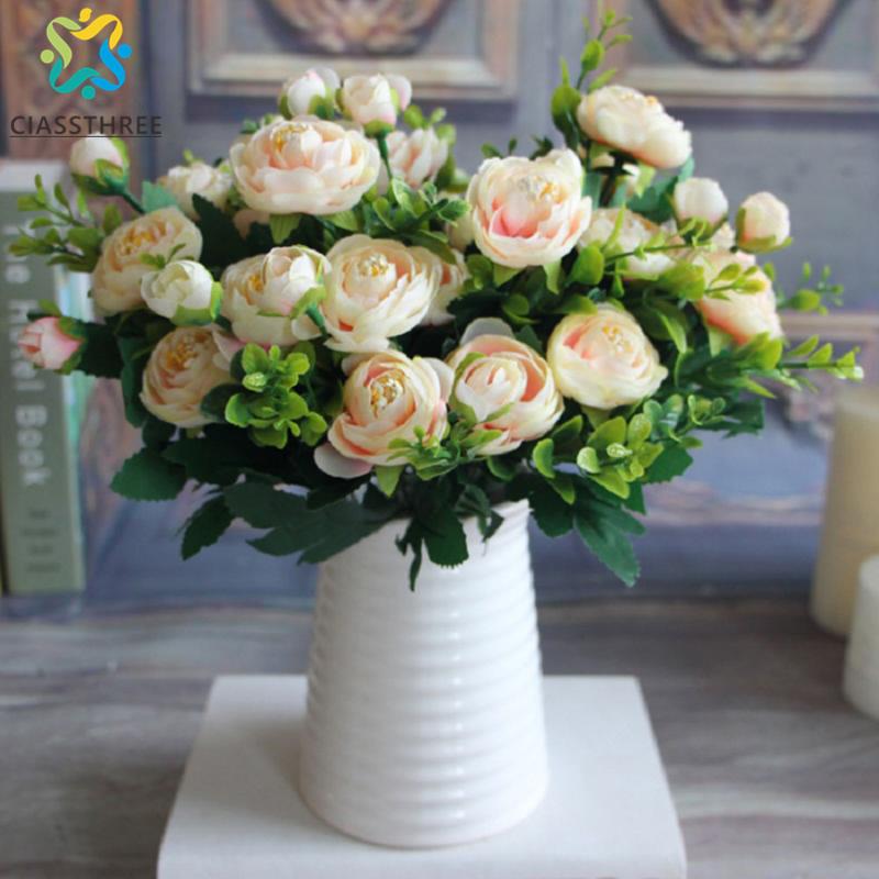High Quality silk flower European 1 Bouquet Artificial Flowers Fall Vivid Peony Fake Leaf Wedding Home Party Decoration, Blue
High Quality silk flower European 1 Bouquet Artificial Flowers Fall Vivid Peony Fake Leaf Wedding Home Party Decoration, Blue