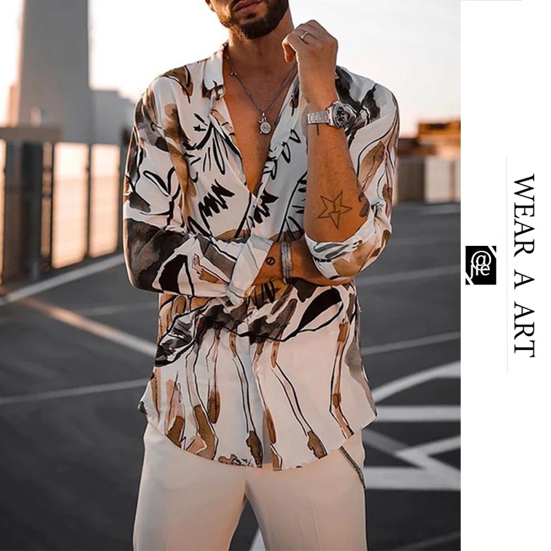 NEW Fashion Designer Slim Fit Shirts Men Black Gold Floral Print Mens Dress Shirts Long Sleeved Business Casual Shirts Males Clothes Polo, Contrast color
NEW Fashion Designer Slim Fit Shirts Men Black Gold Floral Print Mens Dress Shirts Long Sleeved Business Casual Shirts Males Clothes Polo, Contrast color