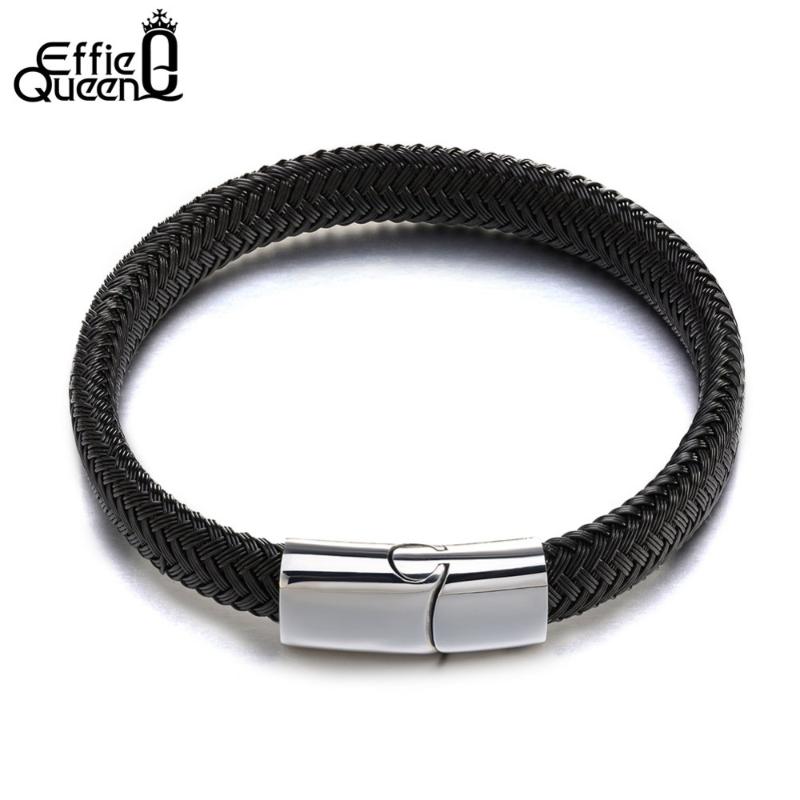 Effie Queen Hot Unisex Bracelet Charm Finely Woven Rope Bracelet for Men Women Jewelry Stainless Steel Cord Bracelets IB49
Effie Queen Hot Unisex Bracelet Charm Finely Woven Rope Bracelet for Men Women Jewelry Stainless Steel Cord Bracelets IB49