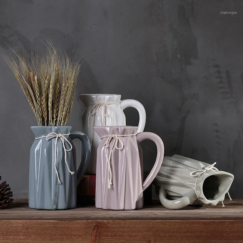 Nordic home decor fashion milk jug ceramic vase retro rope Ceramic Flower Vase Room Study Hallway Home Wedding Decoration J1
Nordic home decor fashion milk jug ceramic vase retro rope Ceramic Flower Vase Room Study Hallway Home Wedding Decoration J1