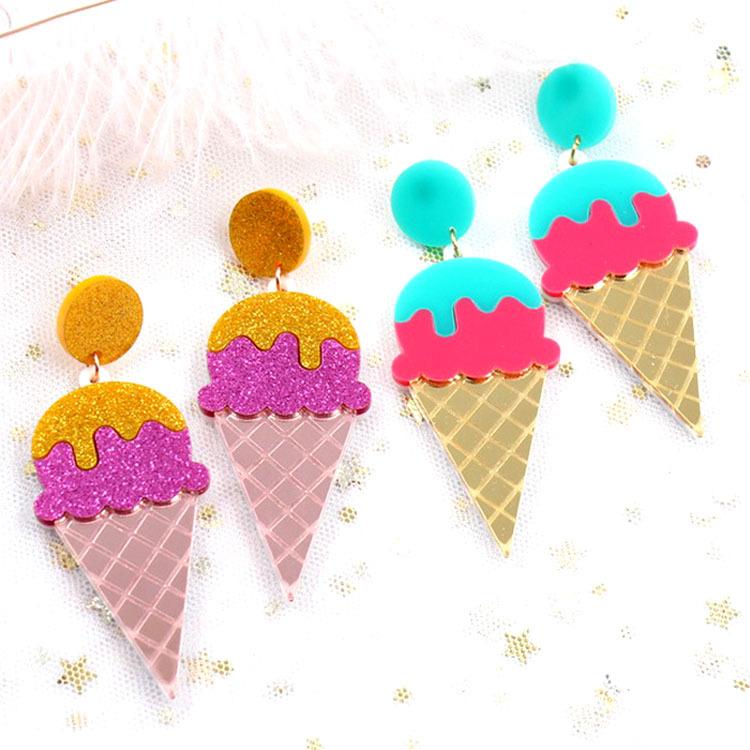 Funny Lovely Colorful Shiny Summer Cream Acrylic Earrings for Women Girls Fashion Cute Exaggerated Dangle Earrings 
Funny Lovely Colorful Shiny Summer Cream Acrylic Earrings for Women Girls Fashion Cute Exaggerated Dangle Earrings