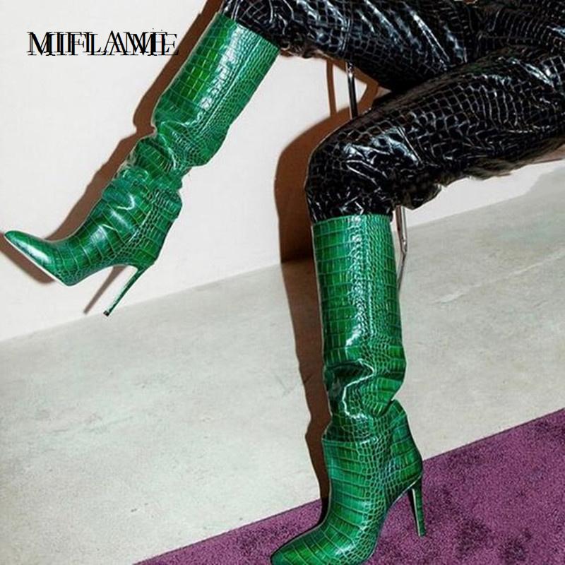 Fashion Snakeskin Printed High Heels BootS Pointed Toe Slip On Knee High Boots Female Sexy Python Leather Party Stiletto Shoes, Black
Fashion Snakeskin Printed High Heels BootS Pointed Toe Slip On Knee High Boots Female Sexy Python Leather Party Stiletto Shoes, Black