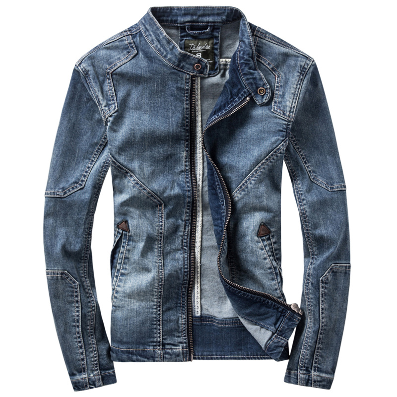 Denim Jackets Men Dark Blue Casual Denim Coat Standing collar Long Sleeve Denim Bomber Jacket Retro Motorcycle Men Jacket Coats
Denim Jackets Men Dark Blue Casual Denim Coat Standing collar Long Sleeve Denim Bomber Jacket Retro Motorcycle Men Jacket Coats