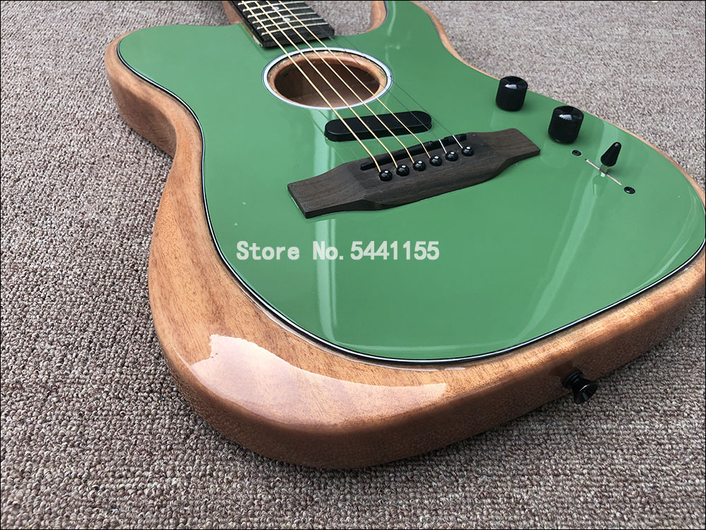 Custom Shop Acoustasonic Tele Gloss Green Electric Guitar Polyester Satin Urethane Finish, Spurce Top, Deep C Mahogany Neck, Black hardware
Custom Shop Acoustasonic Tele Gloss Green Electric Guitar Polyester Satin Urethane Finish, Spurce Top, Deep C Mahogany Neck, Black hardware