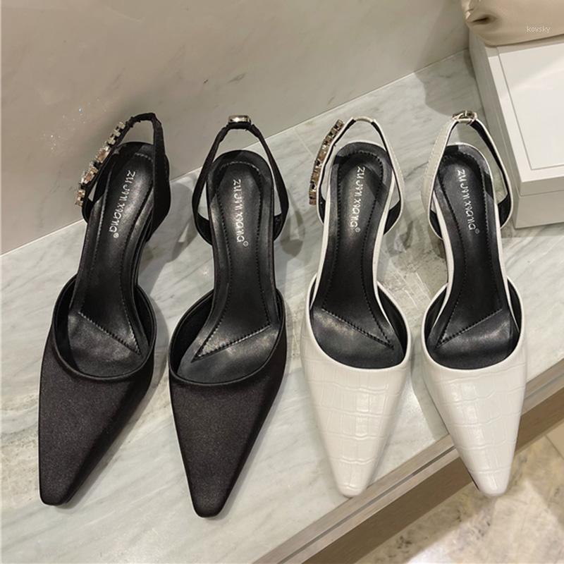 2021 Summer New Style Women White High Heels Slingback Party Sandals Rhinestone Stiletto Heels Pointed Toe Sandals Lady Shoes1, Black
2021 Summer New Style Women White High Heels Slingback Party Sandals Rhinestone Stiletto Heels Pointed Toe Sandals Lady Shoes1, Black