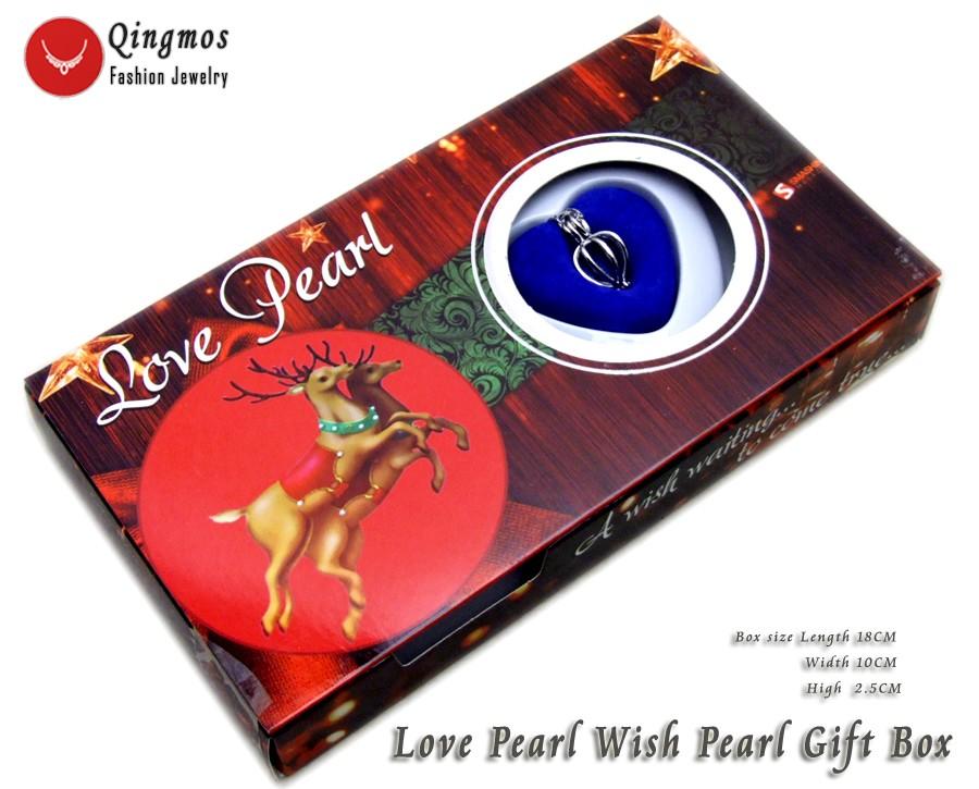 Qingmos Christmas Gift One Wish Pearl Love Heart Cage Holder Pendant Pearl Necklace for Women Chokers with Oyster Deer Box 3621
Qingmos Christmas Gift One Wish Pearl Love Heart Cage Holder Pendant Pearl Necklace for Women Chokers with Oyster Deer Box 3621