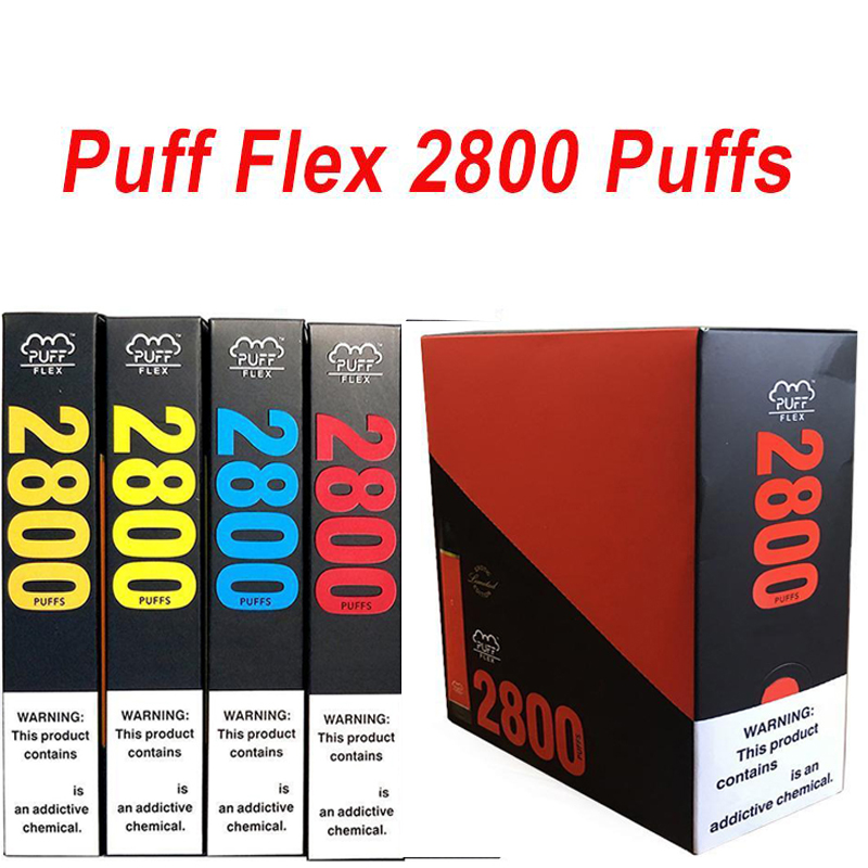 PUFF FLEX 2800 Puffs Disposable Bars Vape Pen 1500mAh Battery 10ML Pods Cartridge Pre-Filled e Cigarettes Vaporizer Portable Vapor Kits
PUFF FLEX 2800 Puffs Disposable Bars Vape Pen 1500mAh Battery 10ML Pods Cartridge Pre-Filled e Cigarettes Vaporizer Portable Vapor Kits