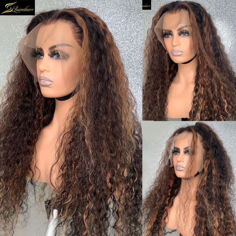 Curly Highlight Ombre Honey Blonde Lace Front Wigs Colored Pre Plucked 13X6 Human Hair Wigs For Women Brazilian Brown 250 26inch, As pic
Curly Highlight Ombre Honey Blonde Lace Front Wigs Colored Pre Plucked 13X6 Human Hair Wigs For Women Brazilian Brown 250 26inch, As pic