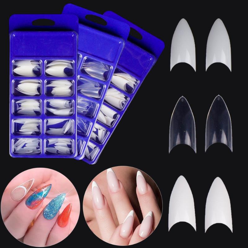 100 Piecex/set Short Full Cover False Nails Art Tips Sword Shape Acrylic Salon New Fashion French Fake Nails Accesoires, Transparent
100 Piecex/set Short Full Cover False Nails Art Tips Sword Shape Acrylic Salon New Fashion French Fake Nails Accesoires, Transparent