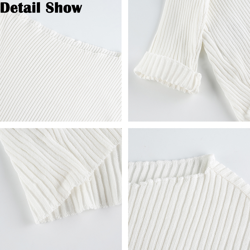 Rapwriter Off Shoudler Solid Ribbed Loose Knitted Sweater Women Streetwear Autumn Keep Warm Long Sleeve Pullover Top Winter 201030wtt