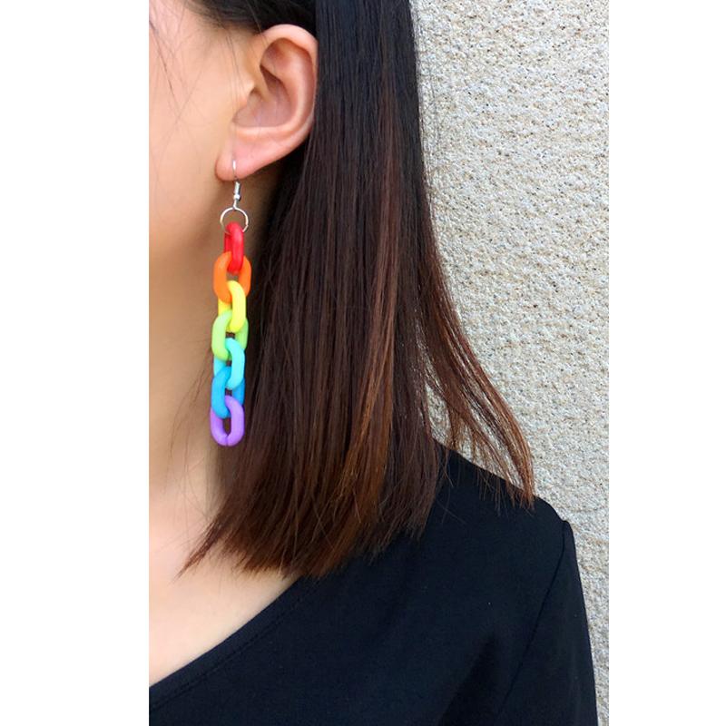 Acrylic Rainbow Chain Drop Earrings For Women 2020 Girl Lovely Long Dangle Earrings Exaggerate Sweet Party Jewelry AM2159 
Acrylic Rainbow Chain Drop Earrings For Women 2020 Girl Lovely Long Dangle Earrings Exaggerate Sweet Party Jewelry AM2159