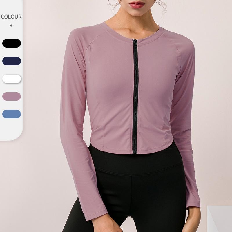 Women Zipper Yoga Fitness Tops Workout Training Exercise Gym Sportswear Sport T Shirt Running Long Sleeve, Black
Women Zipper Yoga Fitness Tops Workout Training Exercise Gym Sportswear Sport T Shirt Running Long Sleeve, Black