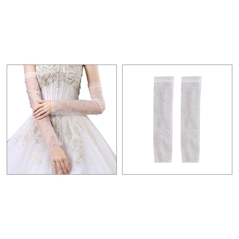 Wedding Fingerless Long Gloves Pearl Beaded Sheer Anti-UV Bridal Cuff Arm Sleeve X7JB
Wedding Fingerless Long Gloves Pearl Beaded Sheer Anti-UV Bridal Cuff Arm Sleeve X7JB