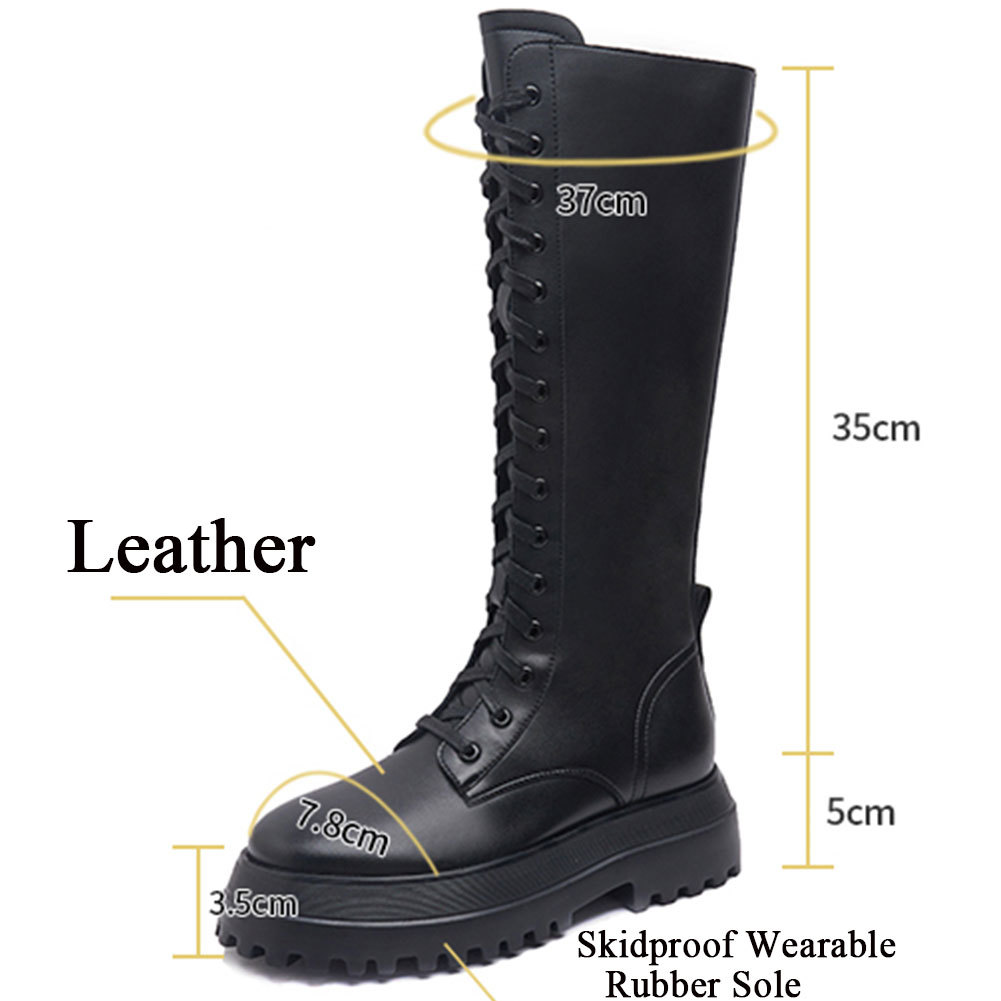 Hot Sale 2021 Brand New Fashion Genuine Leather INS HOT Sale Chunky Heels Platform Motorcycles Boots Shoes Women Leather Lady Footwear